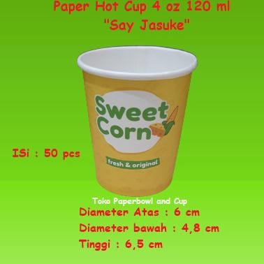 Paper Hot Cup 4 oz 120 ml as Kertas Say Jasuke 2000 pcs