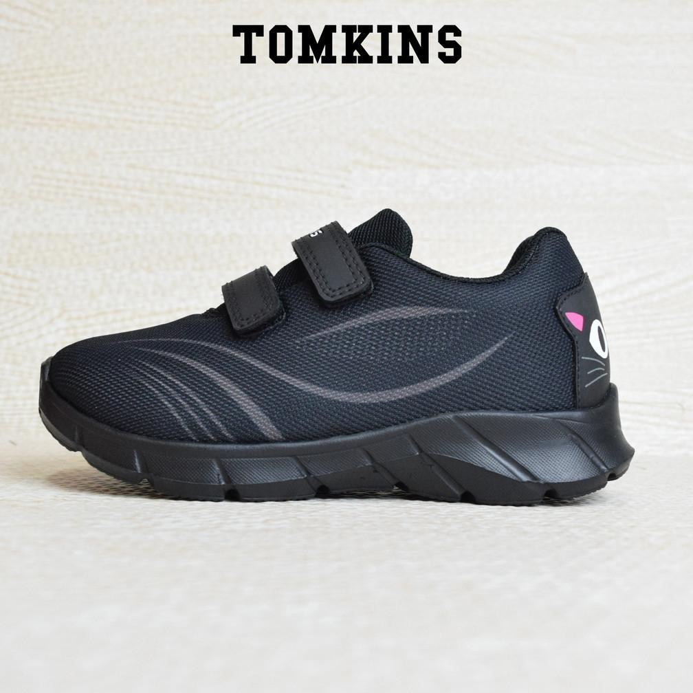 Sepatu Sekolah Anak Perempuan Tomkins Didi - Hitam Perekat Tk Sd Sepatu Anak Cewek