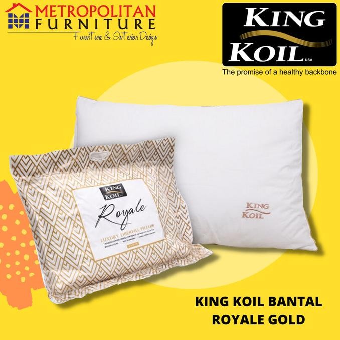 BEBAS ONGKIR - Bantal KING KOIL Royale Pillow Gold Polyester Fiberfill KingKoil Ori