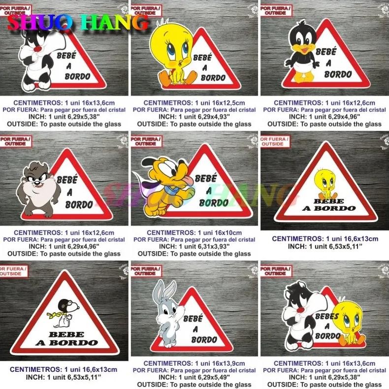 

tazmania sticker vinyl sticker float accessories baby board on the car rabbit bebe a border plutos baby boat baby duck boot pvc