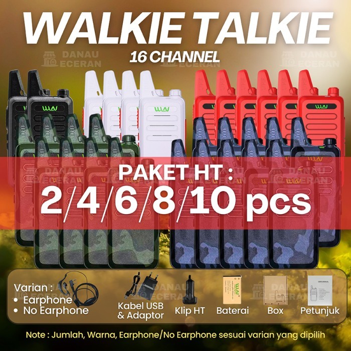 Paket WLAN HT KD C1 Walkie Talkie Two Way Radio Full Set UHF Original WLN Handy Walky Talky KDC1