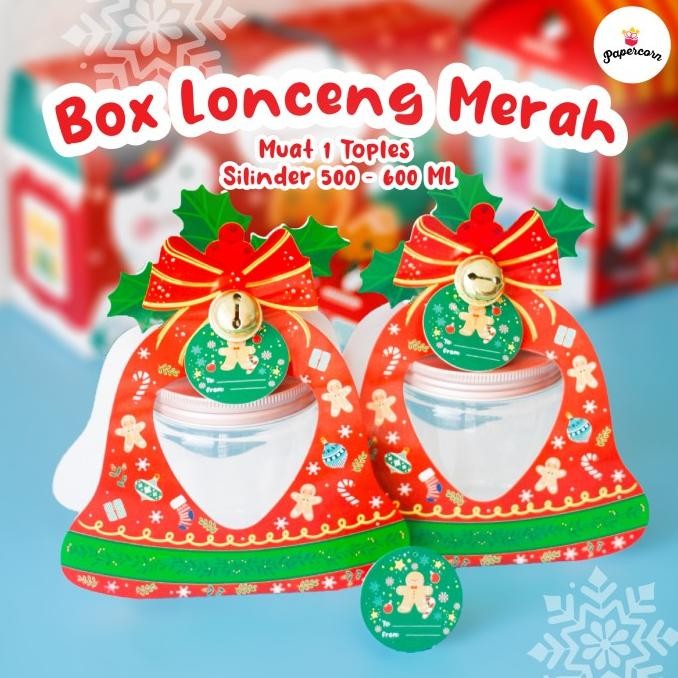 

10 pcs Box Natal - Red Lonceng 1 Toples