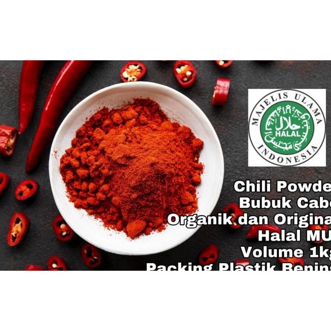 

Chili Powder 1Kg Bubuk Cabe Halus Organik Halal