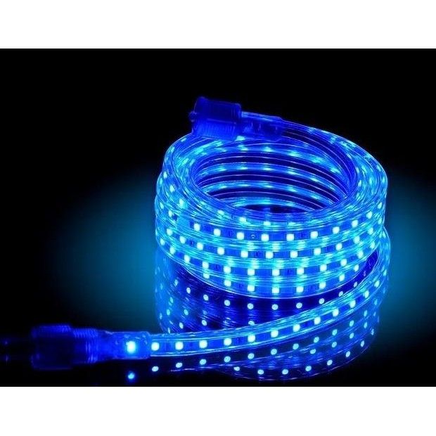 

TERSEDIA LAMPU SELANG HIAS LED STRIP WARNA BIRU BLUE 3M 3 METER PLUS SOCKET