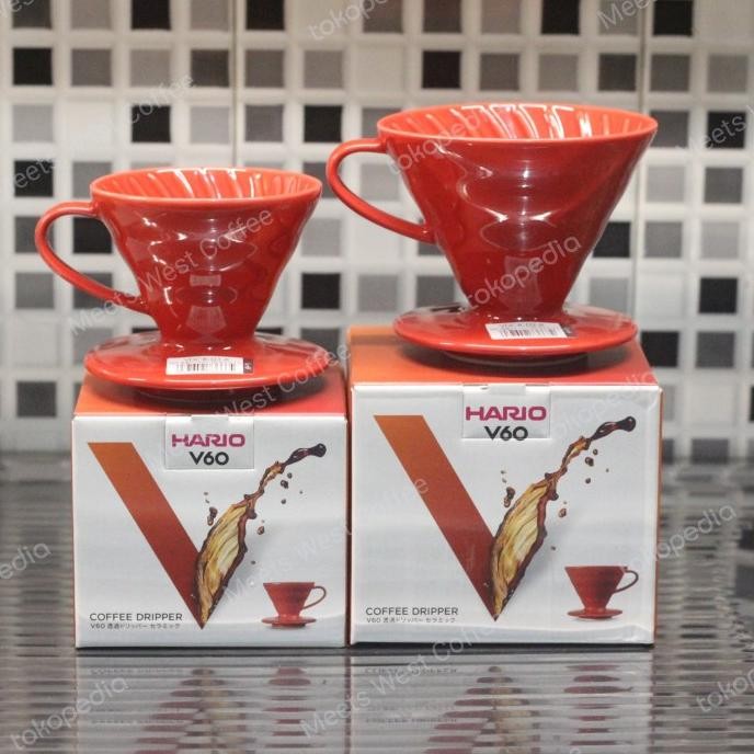 Hario V60 Dripper Ceramic Red MURAH