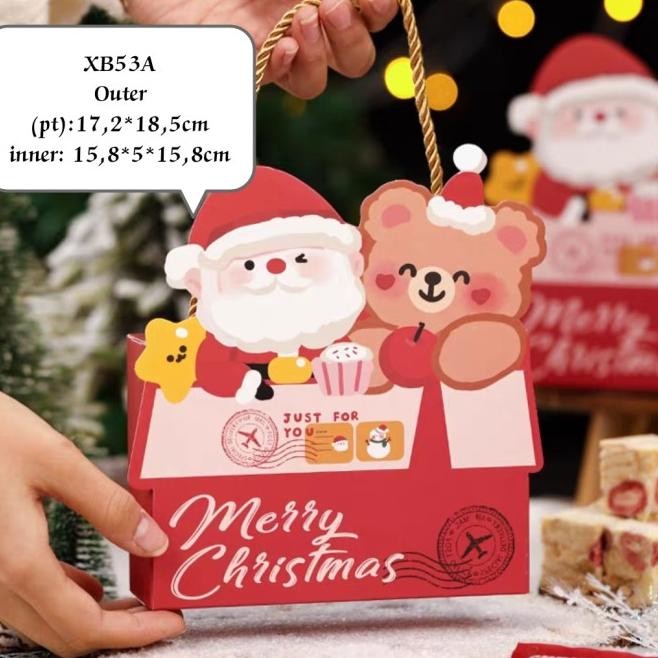 

(10Pc) Kotak Natal Kotak Cookies Xb53 Kotak Nastar Nougat Box Natal