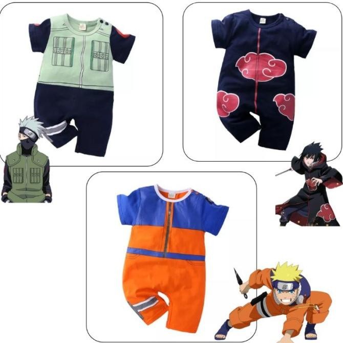 Baju Romper / Baby Jumper Anak Bayi cowo Anime Naruto Kakashi Akatsuki