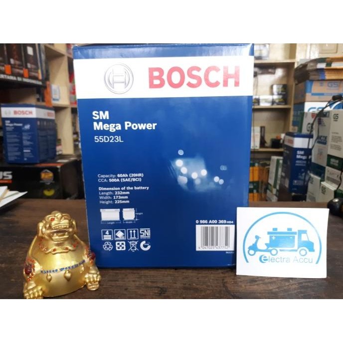 Aki mobil Toyota Kijang Innova Bensin 55D23L Bosch aki kering