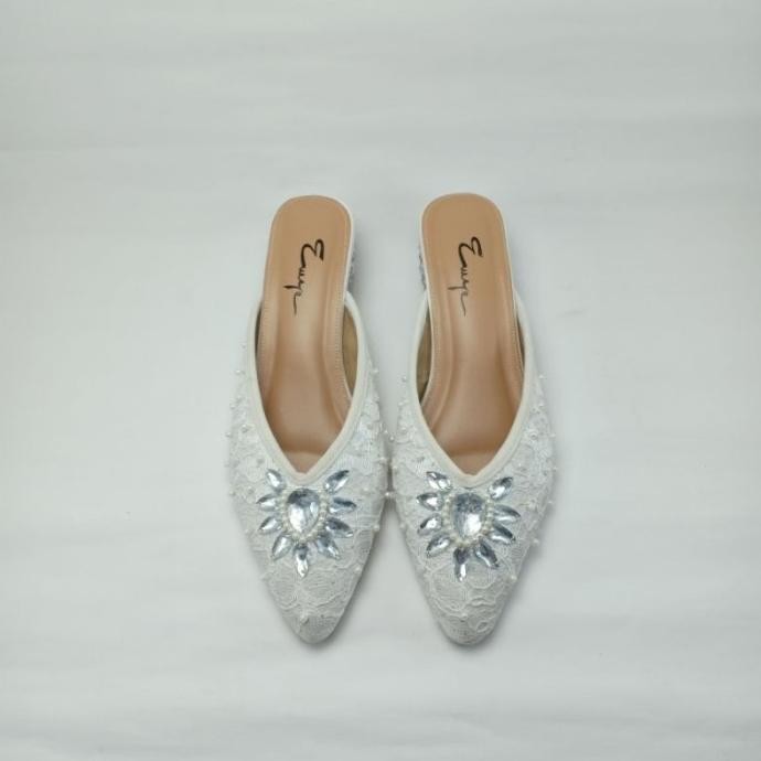 Sepatu Sandal High Heels Pesta Pernikahan Wedding Pengantin Wanita 3cm