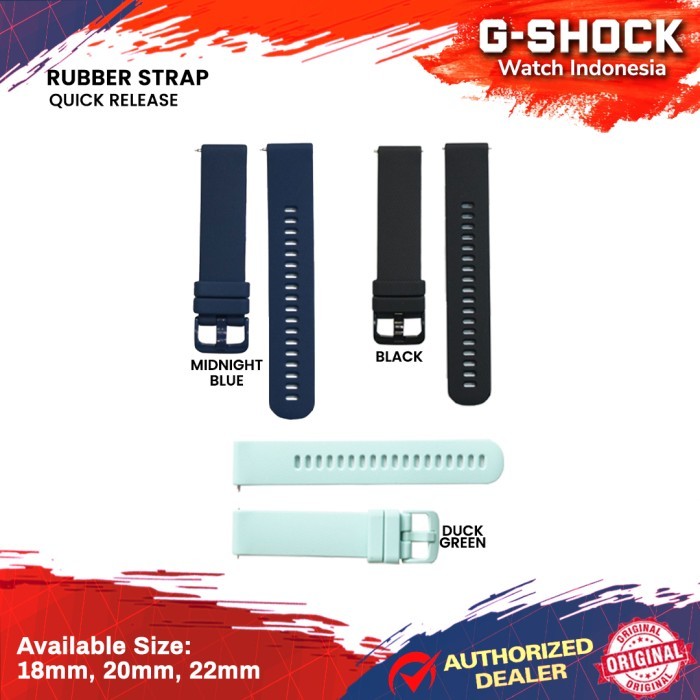 Tali Karet Silikon Strap Rubber Jam Tangan 18Mm 20Mm 22Mm Rubber Strap