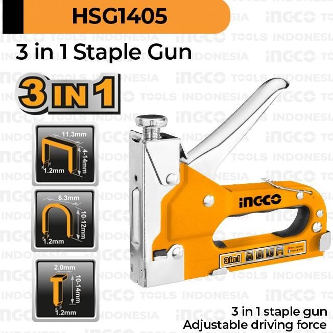 

3-In-1 Staple Gun Ingco Hsg1405 - Stapler Staples Steples Jok