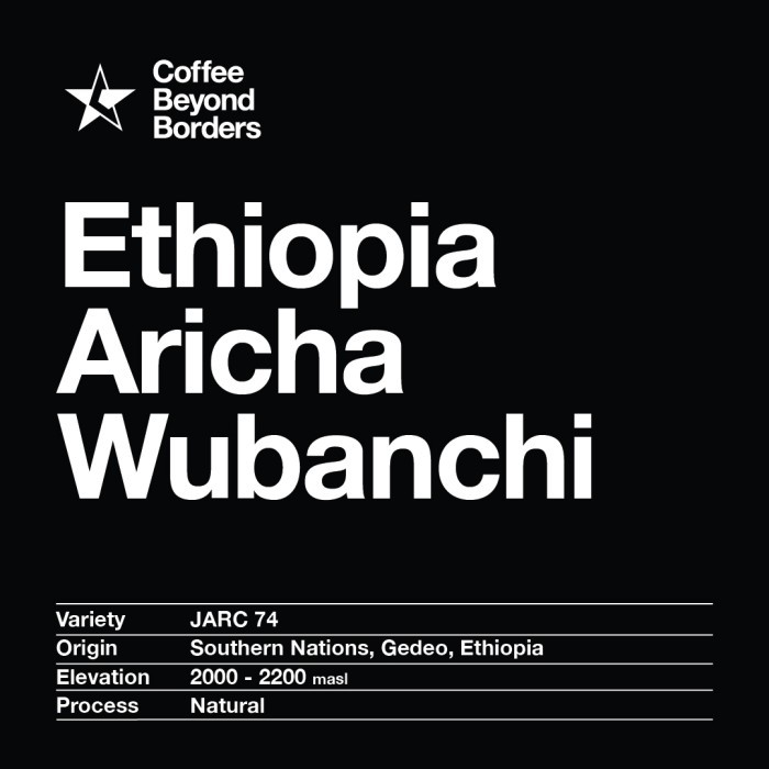

Arabica Green Beans - Ethiopia Aricha Wubanchi Natural By Mercanta
