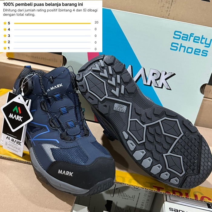 SAFETY SHOES SPORT BLACKYAK BOA LACE SYSTEM original QC eksport korea