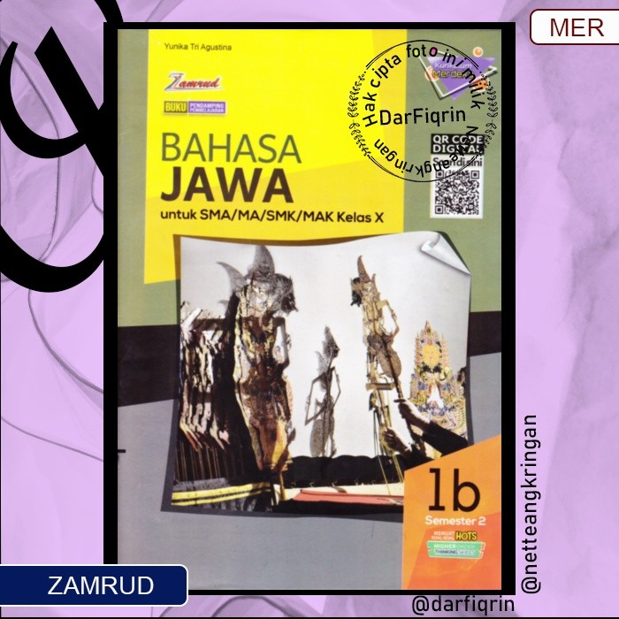 LKS Bahasa Jawa Kelas 10 11 Semester 2 SMA/MA/SMK/MAK KURMER Kurikulum Merdeka-Zamrud/Putra Nugraha-