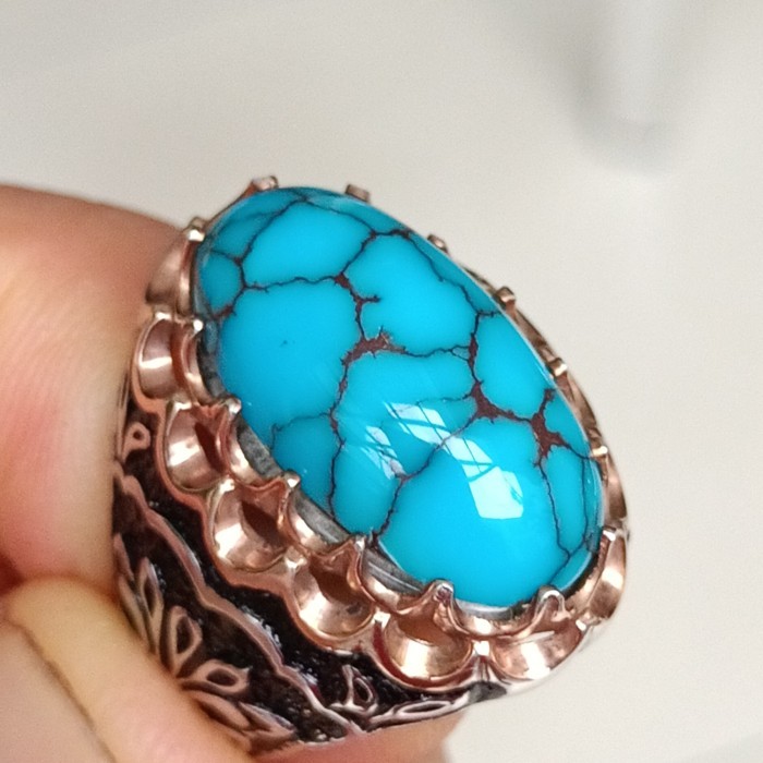 

Farizal - Batu Pirus Biru Fancy Urat Merah No Bacan Mesir Persia Ini Bulu Mesir