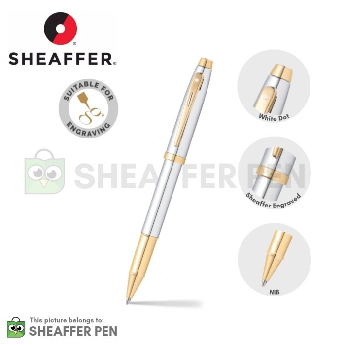 

Ready Sheaffer 100 Chrome with Gold Tone Rollerball
