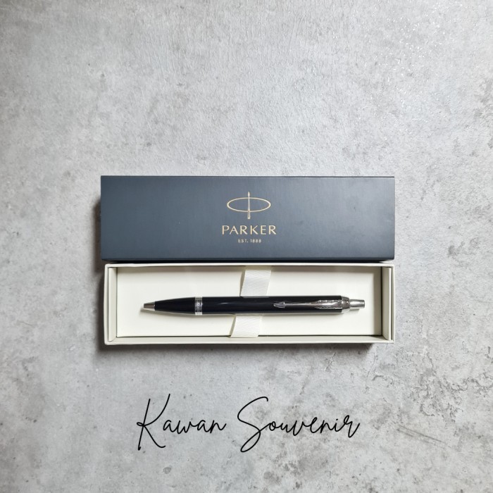 

Ready Pulpen Parker Original IM New Black Chrome Trim (Klip Silver) BP