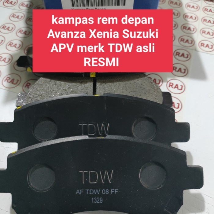 kampas rem depan Avanza Rush taruna asli TDW aspira