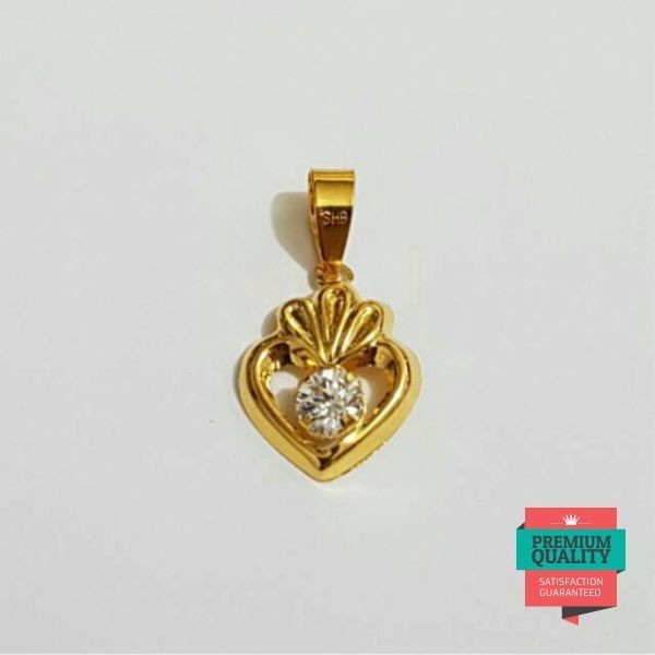 Promo Liontin emas asli kadar 700 model hati Keren