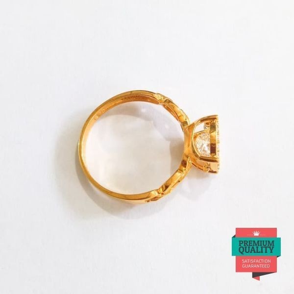 Promo Cincin dancing stone elegant emas asli Elegan