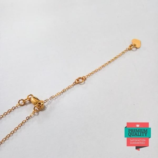 Terlaris Kalung model hati zirkon emas asli Elegan