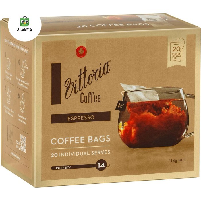 

Vittoria Coffee Bags Espresso 20 Pack 114g