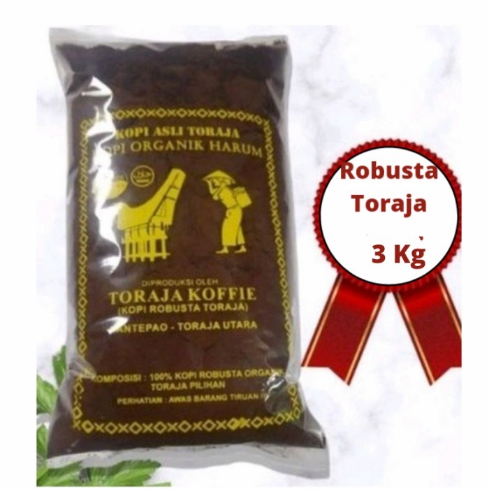 

Toraja Koffie Kopi Robusta Toraja Kopi Bubuk Robusta 3 kg Kopi Toraja