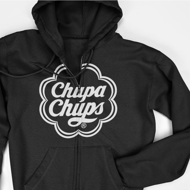 Jaket Hoodie Zipper - Chupa Chups Logo