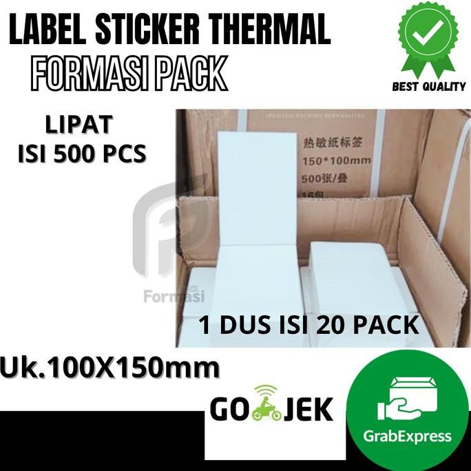 

Kertas Thermal 100x150mm Lipat isi 500 ( 1 dus 20 pack )