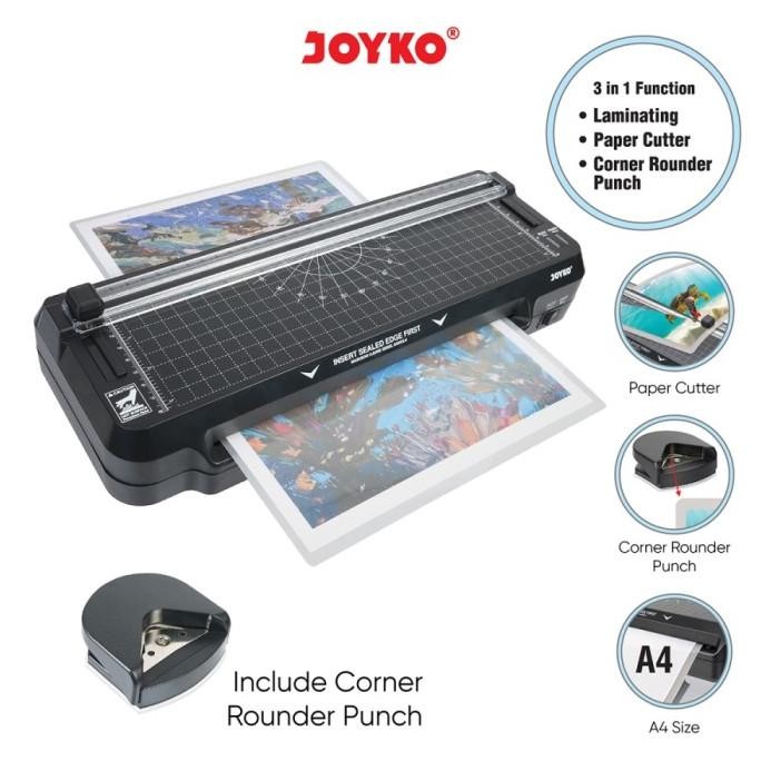 

BEBAS ONGKIR - JOYKO LM-06 3in1 MESIN LAMINATING PAPER CUTTER & CORNER ROUNDER PUCH