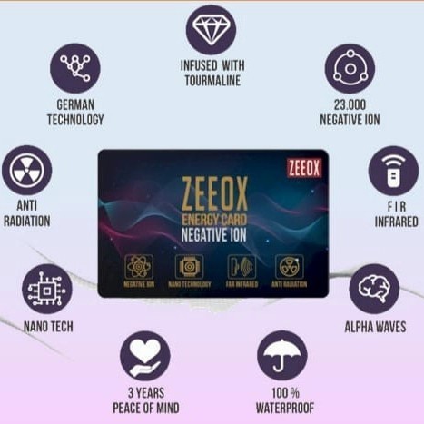 Terlaris Zeeox Kartu Kesehatan Mengandung Ion Negatif Min 23,000 Paling Bagus