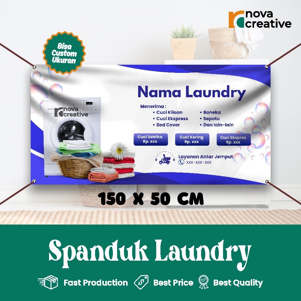 Jasa Print Spanduk Laundry Profesional Spanduk Custom Gratis Desain