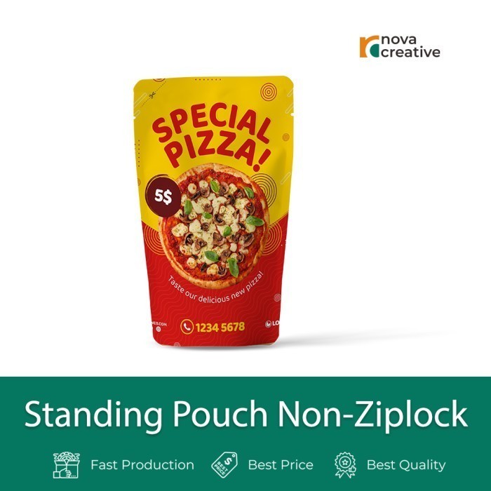 

Standing Pouch Kemasan Makanan Praktis Seal - 9x15 100