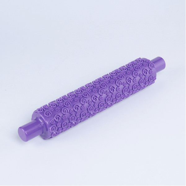 

TERBARU ROLLING PIN PATTERN SPIRAL PURPLE ROLL PIN MOTIF EMBOSSED FONDANT DECO