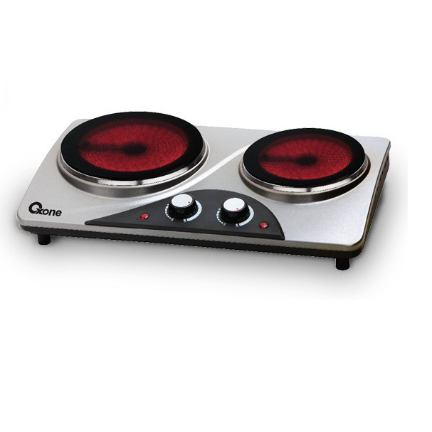 Oxone OX-665D Kompor Listrik Induksi Double Ceramic Stove Stainless Steel 46 cm