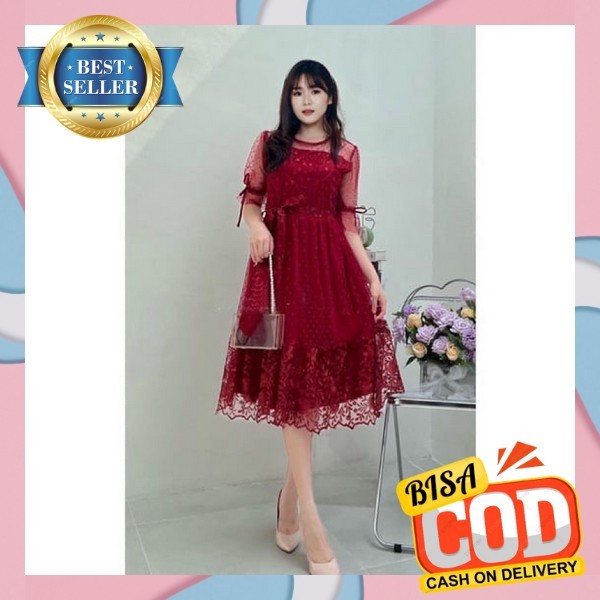 Dris Gereja Dresh Natalan Baju Pakian Natalan Dris Wsnita Dress Modern Baju Kondangan Wanita Terbaru