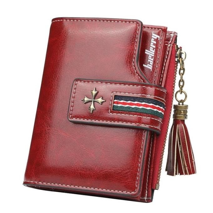 1636 - Baellerry Bahan Kulit - Dompet Wanita Vintage - Baellerry Impor