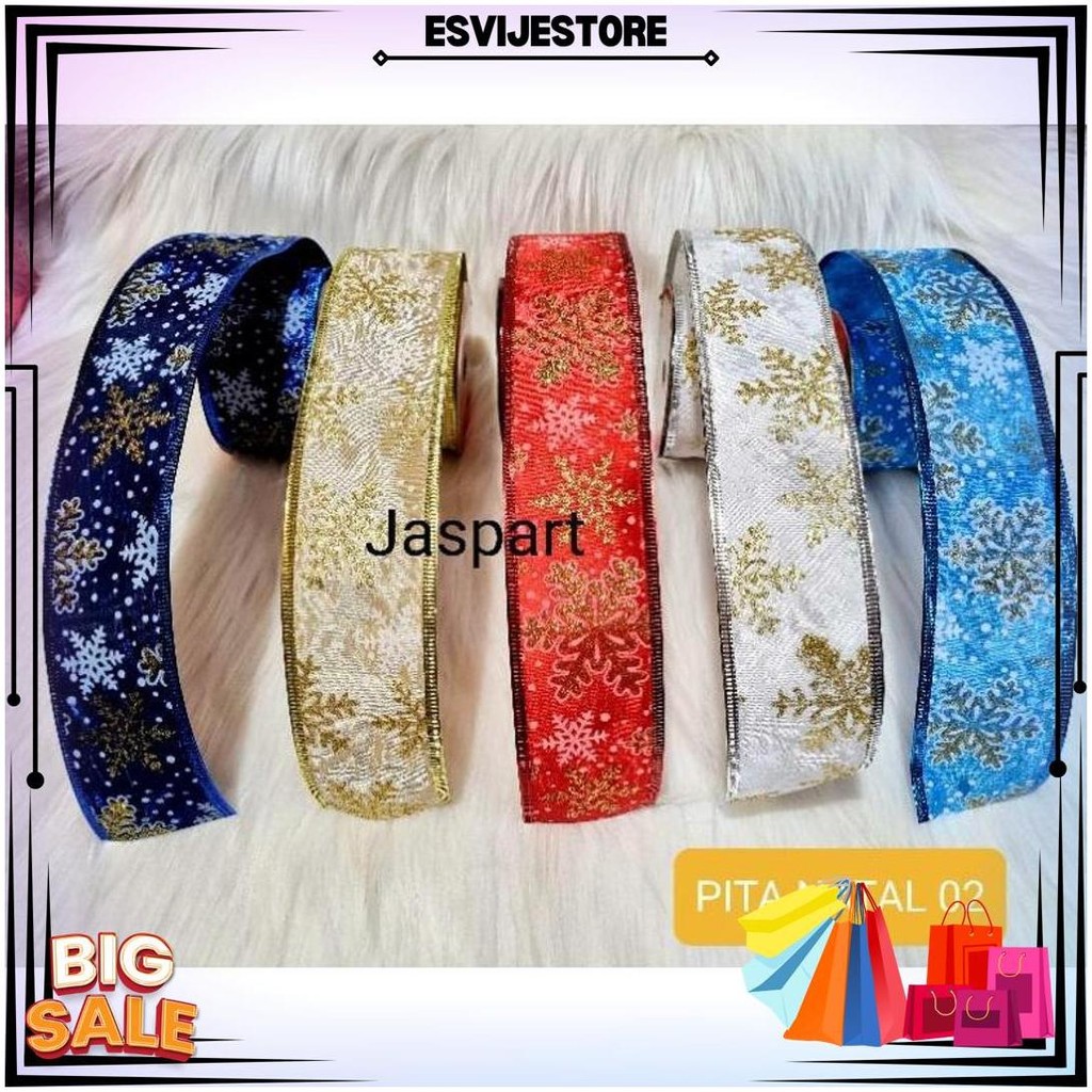 

Pita Glitter Natal Pinggir Kawat Pita Parcel Pita Christmas Pita Hiasan Cantik Lebar 5Cm Pita Natal D Gratis Ongkir