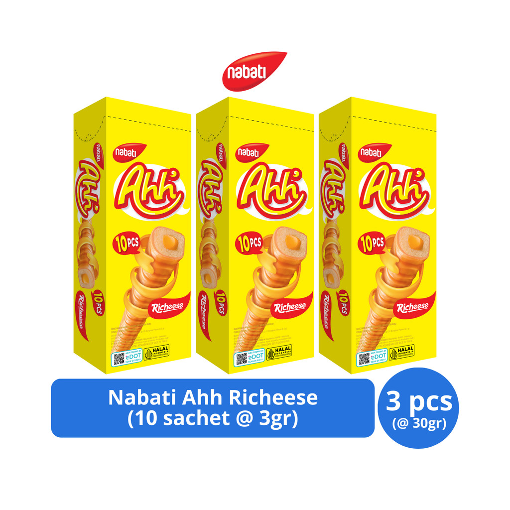 

Nabati Ahh Richeese 30gr (10s @ 3gr) x 3 pcs