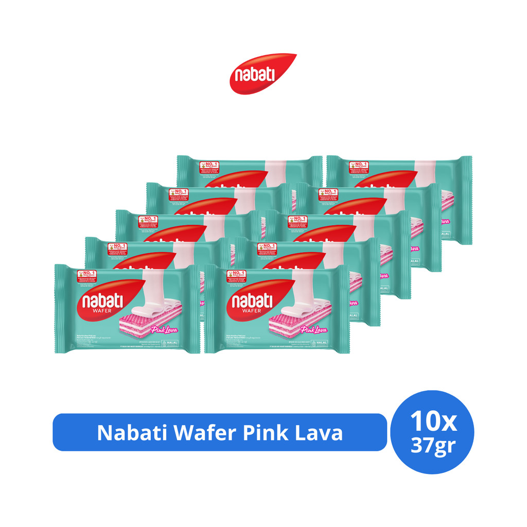 

Nabati Wafer Pink Lava 37gr x 10 pcs