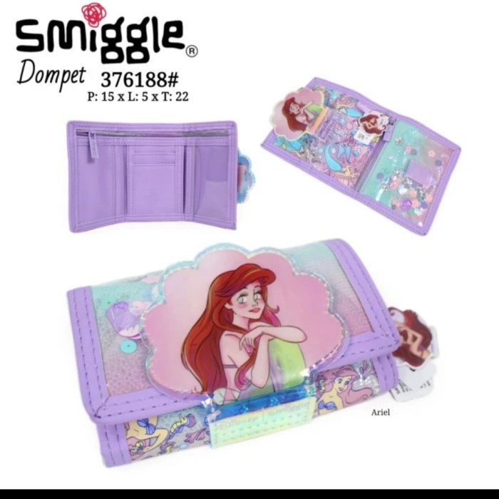 Tas Ariel Mermaid Smiggle Backpack, Lunch Bag, Wallet, Pencil Case