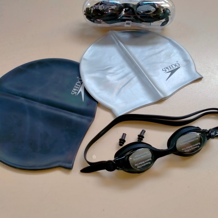 ORIGINAL Set Kacamata Renang & Topi Renang Speedo SF 988