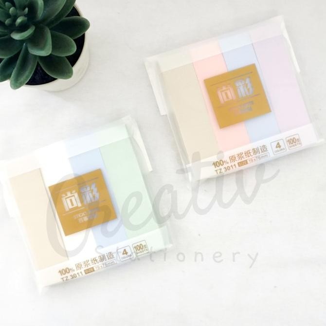 

BAOKE Sticky Notes Pastel 19x76mm 4 Warna TZ3011