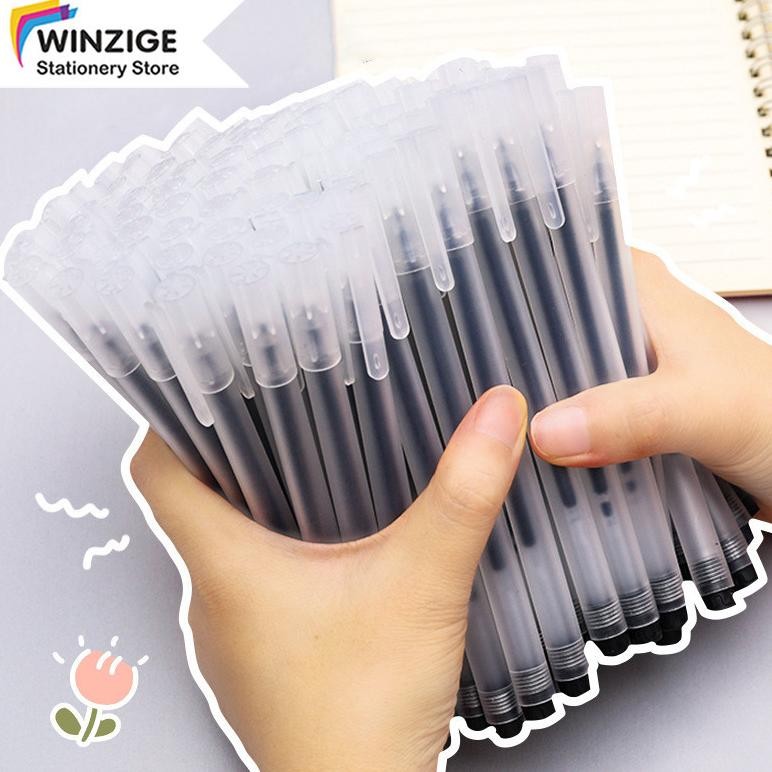 

Winzige 50pcs Pulpen gel hitam 0.5mm pena pulpen murah