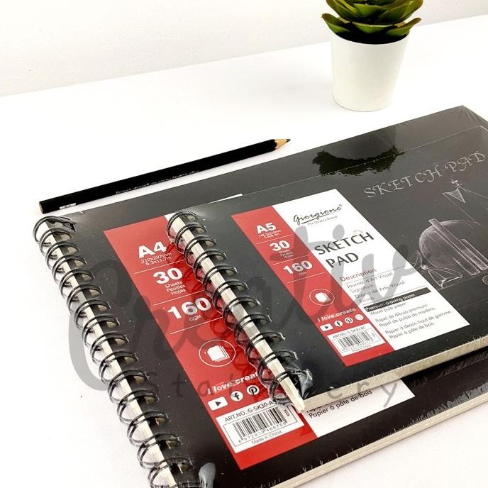 

BEBAS ONGKIR - Giorgione Sketch Book Buku Sketsa A5 A4 180 GSM 30 Sheet G-SK30