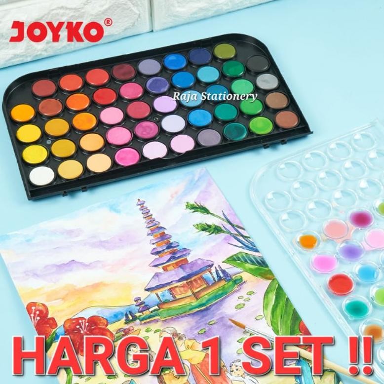 

Joyko Watercolour Set Art 12 16 28 36 48 Colours / Alat Cat Air Joyko Melukis Mewarnai Block Kering Warna WC-3