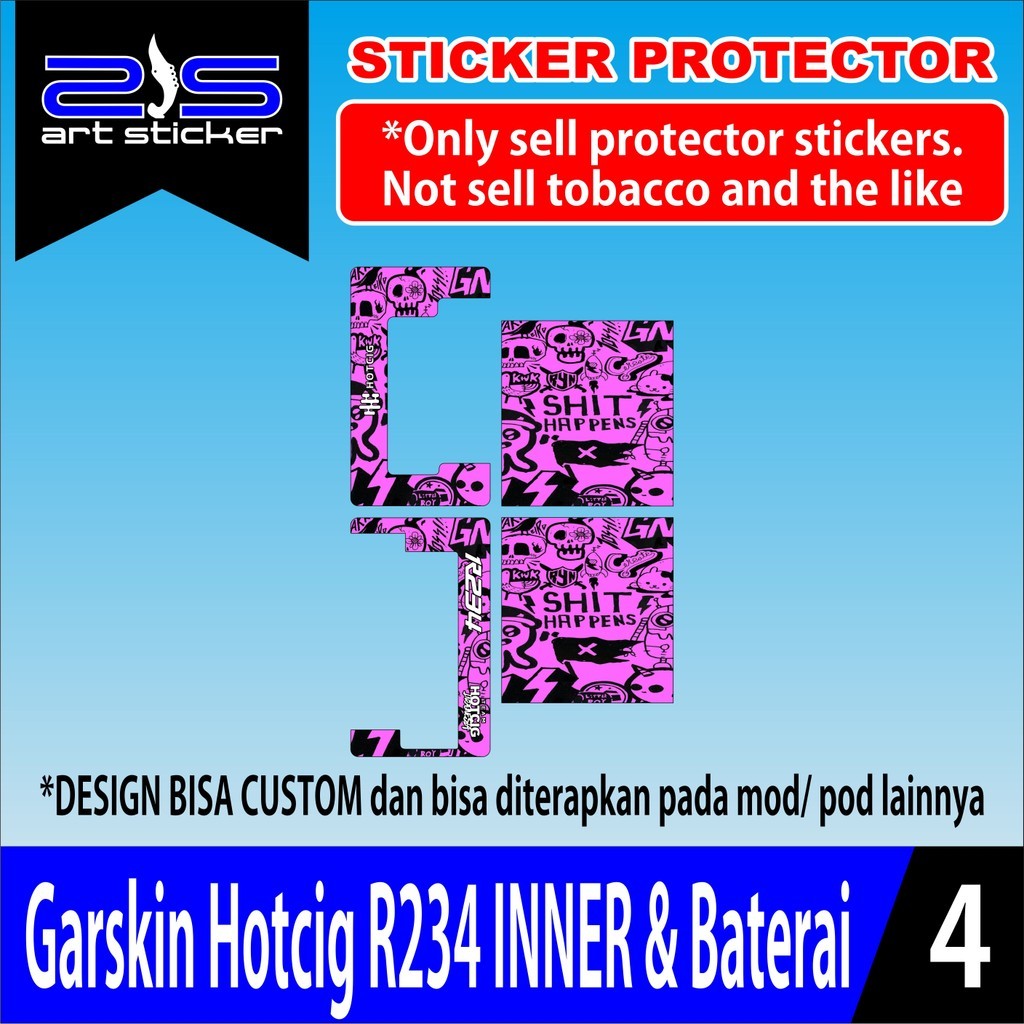 COD Inner Baterai Hc R234 Green Magenta Stiker Skin Casing Bayar Ditempat Buy1get1free