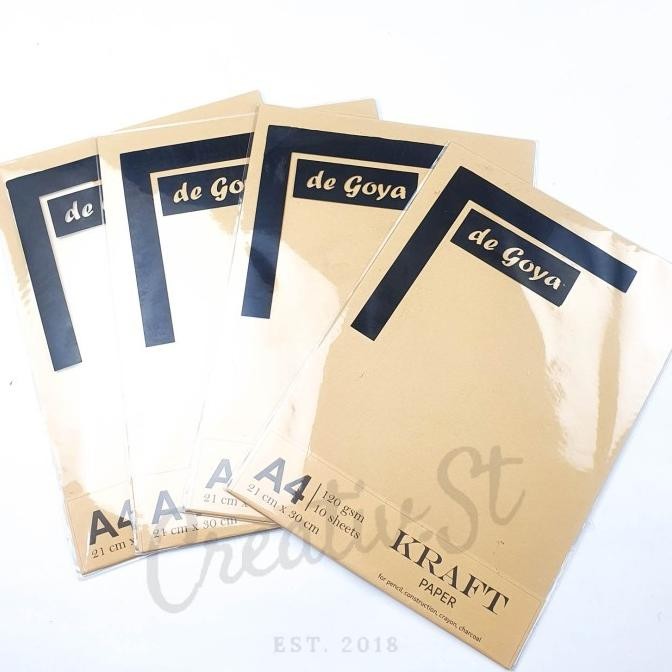 

De Goya Kraft Paper A4 120 Gsm 20 Sheets Pad Kertas Coklat