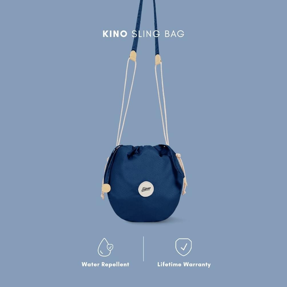 Bigmo Kino Blue Sling Bag Kasual Wanita Pria Anti Air