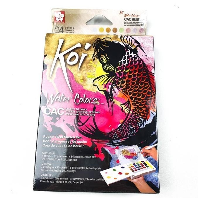 

BEBAS ONGKIR - Sakura Koi Watercolor Set 24 CAC Metallic - Pearlescent - Fluorescent